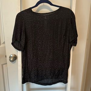 Black leopard blouse